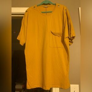 Yellow Zara Swim Cover Shirt
